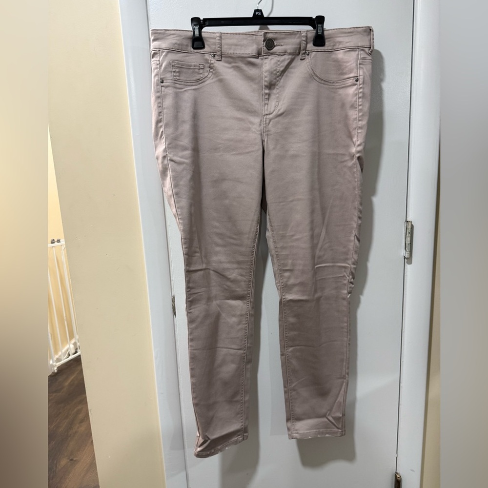 Maurices Taupe High-Rise Stretch Pants